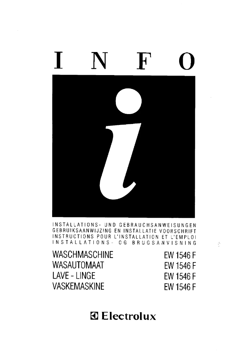 Página 1 del manual Manual de usuario Electrolux EW1546F