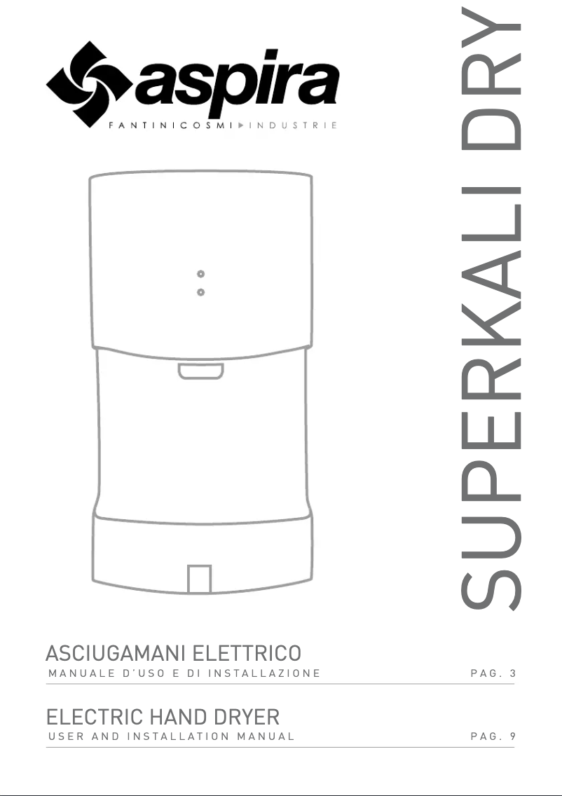Imagen de la primera página del manual del dispositivo Superkali Dry