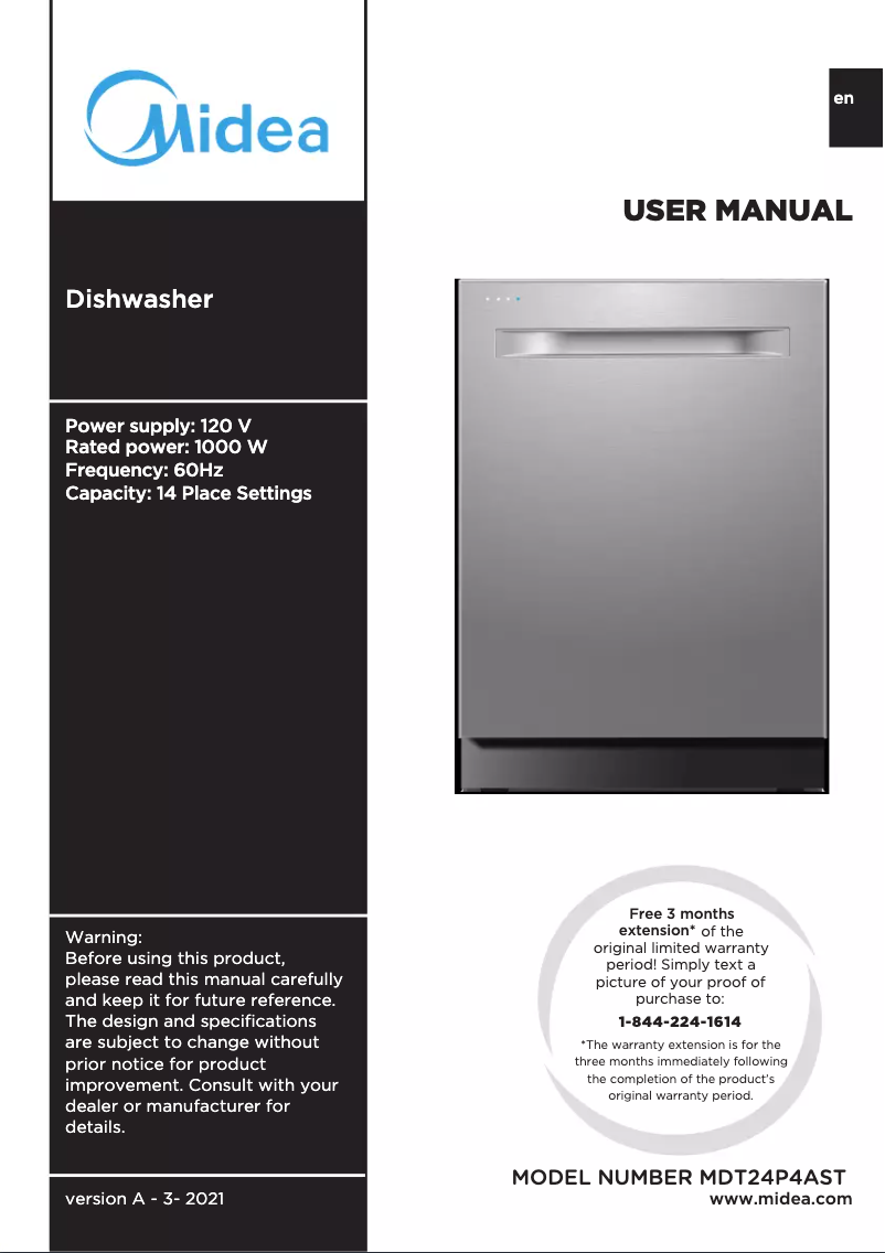 Imagen de la primera página del manual del dispositivo MDT24P4AST