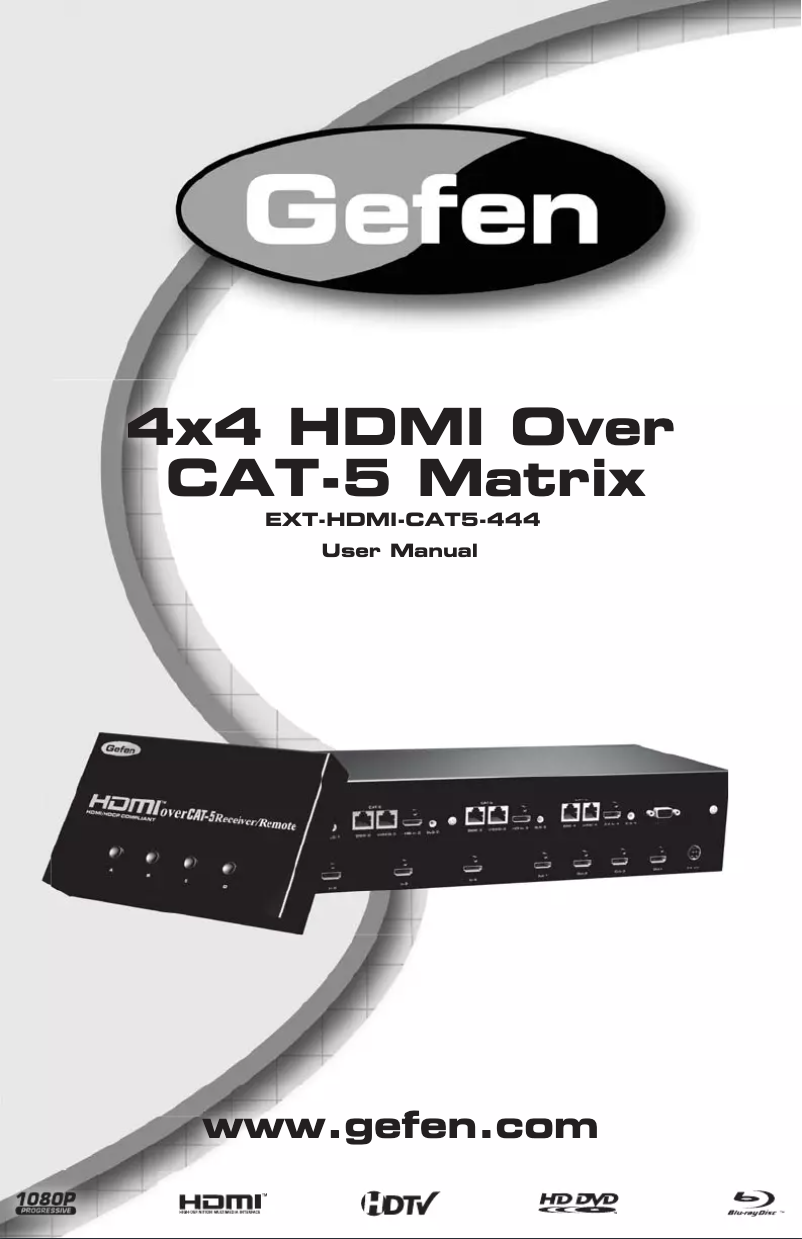Imagen de la primera página del manual del dispositivo EXT-HDMI-CAT5-444