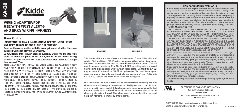 Página 1 del manual Manual de usuario Kidde KA-B2