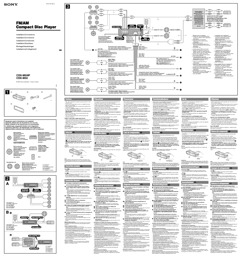 Página 1 del manual Guía de instalación Sony CDX-M30
