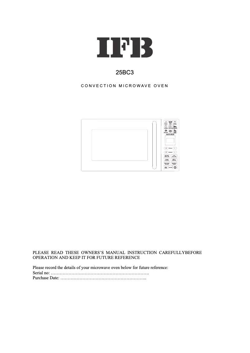 Imagen de la primera página del manual del dispositivo 25BC3