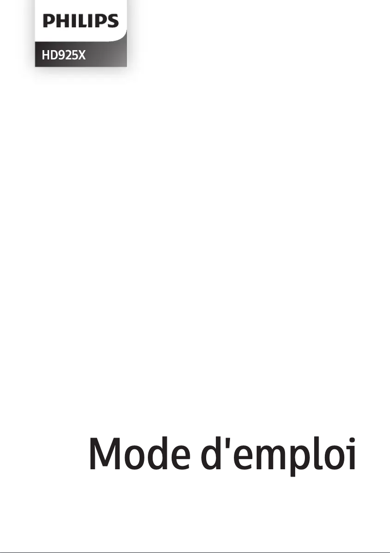 Página 1 del manual Manual de usuario Philips Airfryer HD9252