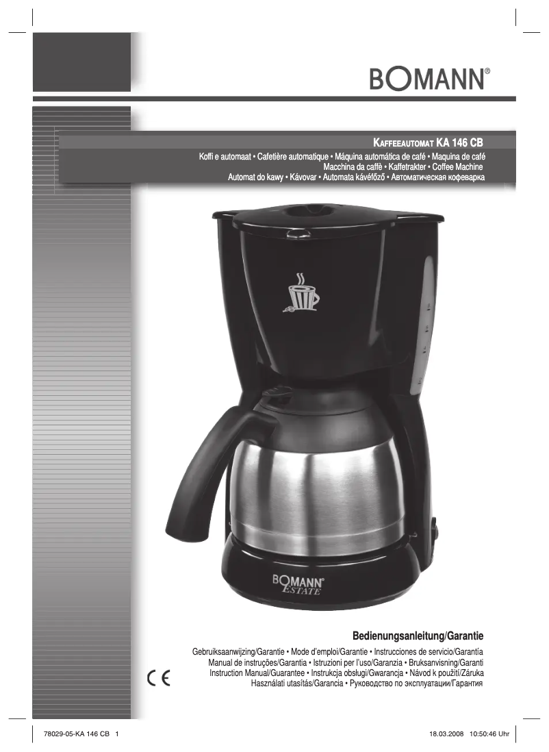 Imagen de la primera página del manual del dispositivo KA 146 CB