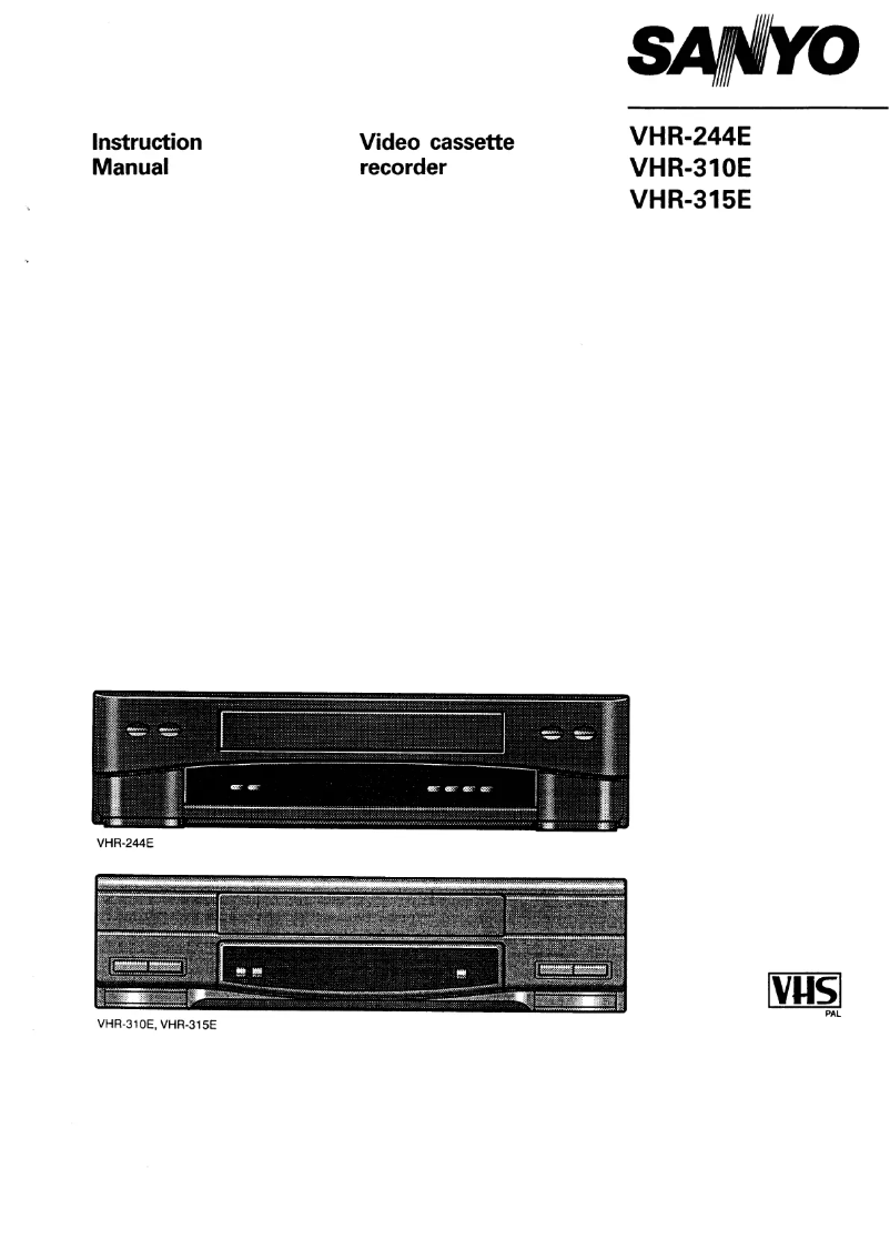 Imagen de la primera página del manual del dispositivo VHR-315E