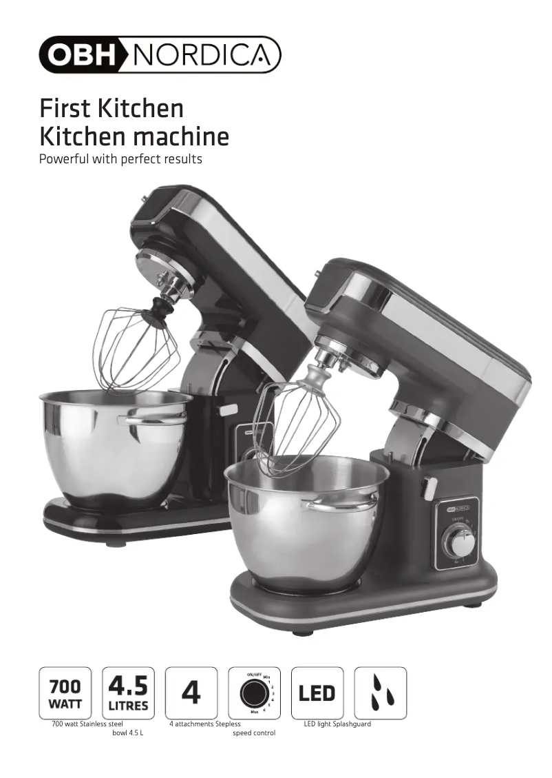 Página nº 1 - Manual de usuario OBH Nordica First Kitchen 6683