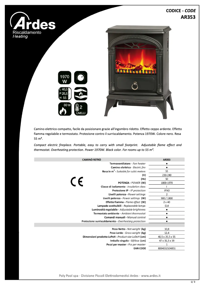 Imagen de la primera página del manual del dispositivo AR353