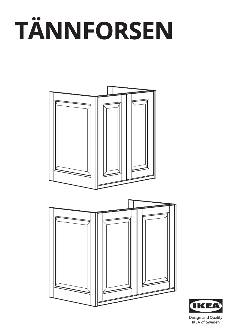 Imagen de la primera página del manual del dispositivo TÄNNFORSEN 105.354.69