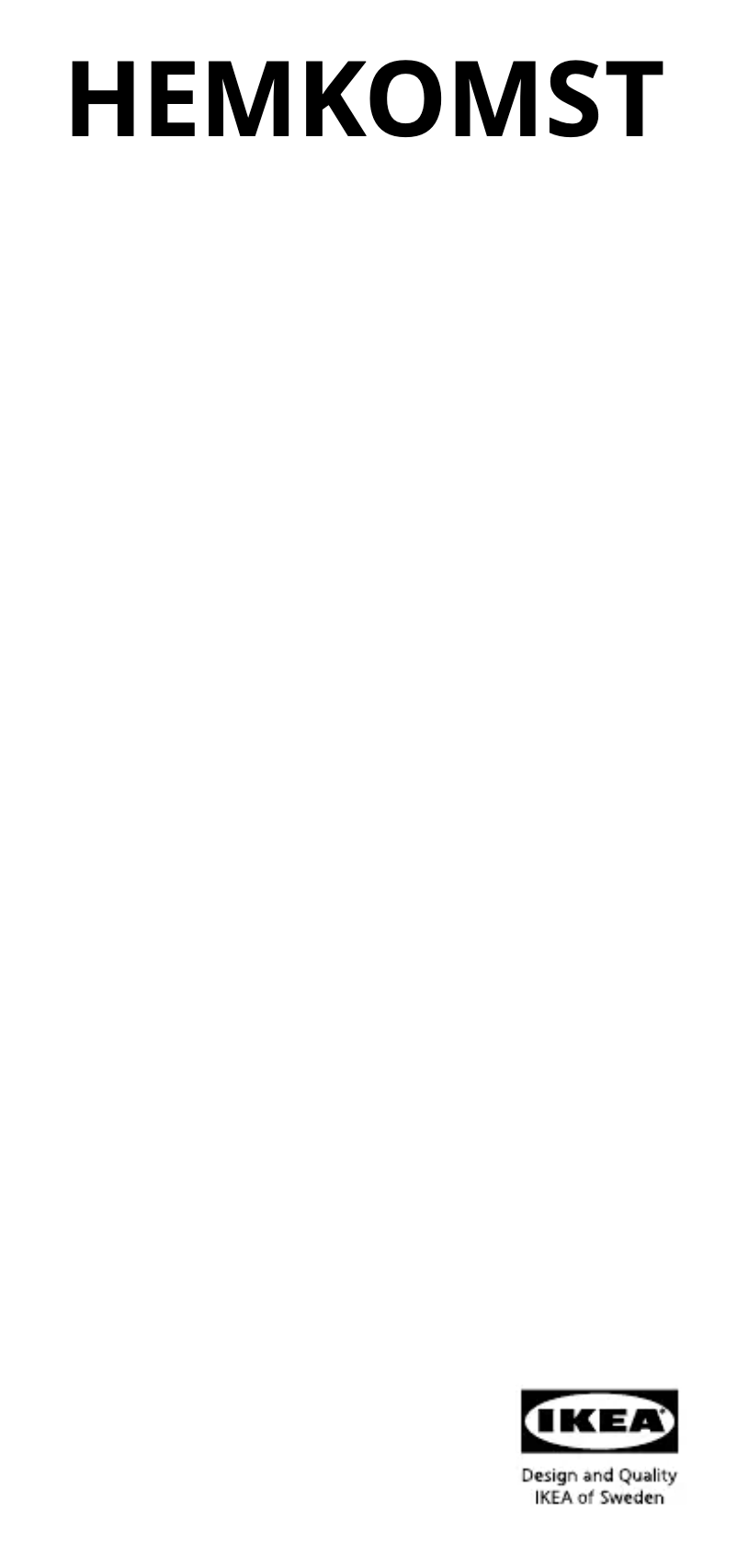 Página 1 del manual Manual de usuario Ikea HEMKOMST 605.131.39