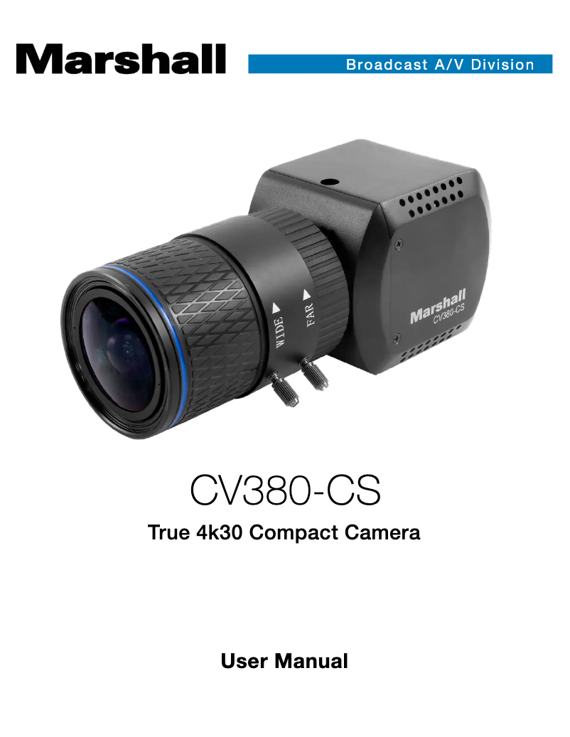 Imagen de la primera página del manual del dispositivo CV380-CS