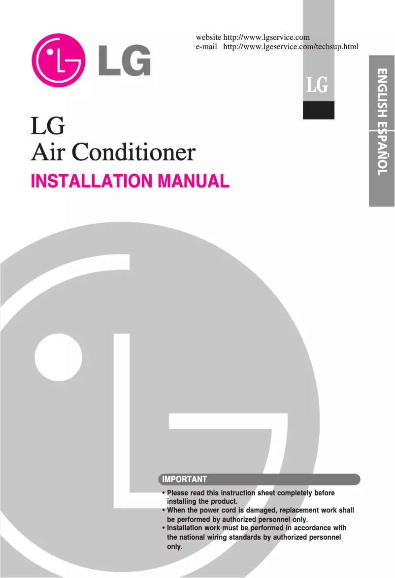 Página 1 del manual Guía de instalación LG FM56AH
