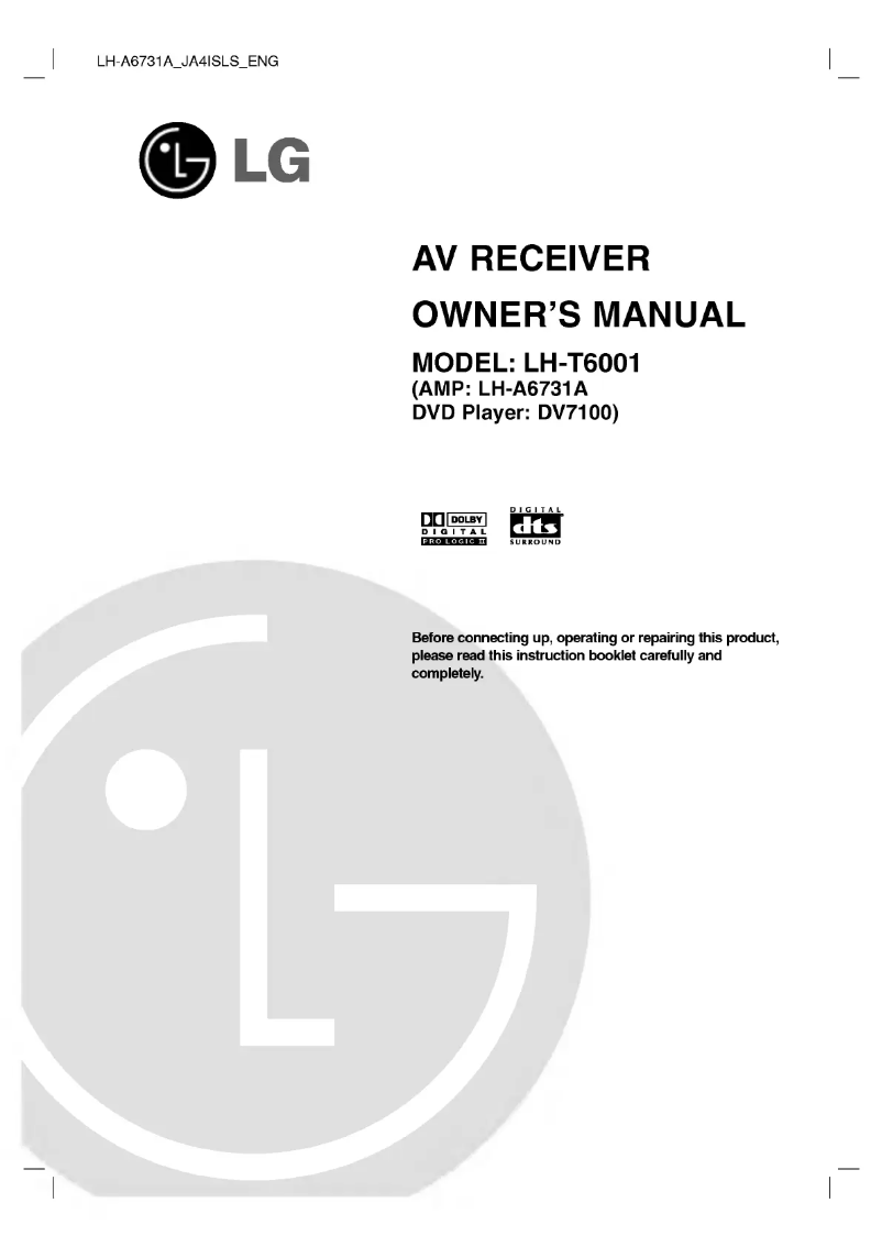 Imagen de la primera página del manual del dispositivo LH-A6731A