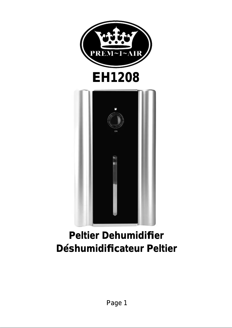 Imagen de la primera página del manual del dispositivo EH1208