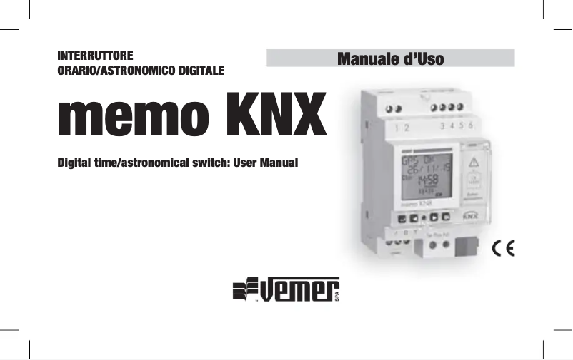 Página 1 del manual Manual de usuario Vemer memo KNX