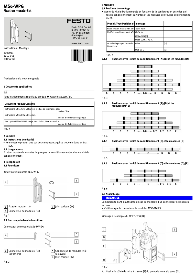 Página 1 del manual Manual de usuario Festo MS6-WPG
