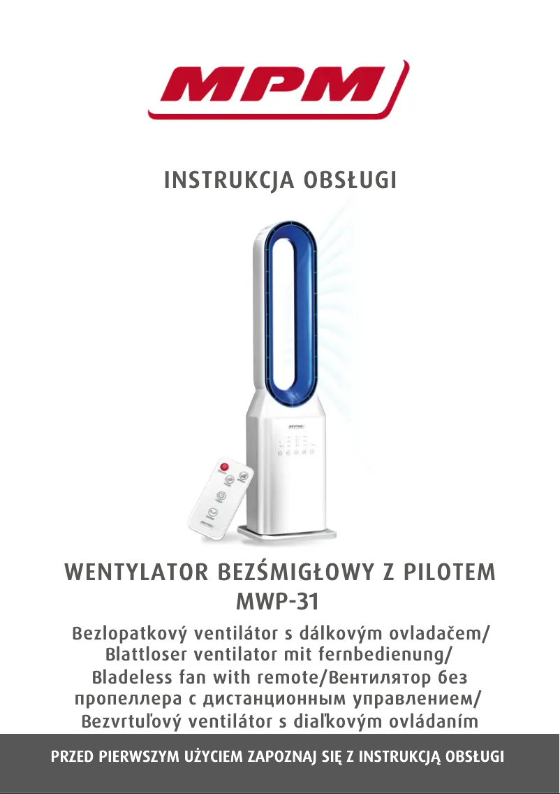Imagen de la primera página del manual del dispositivo MWP-31