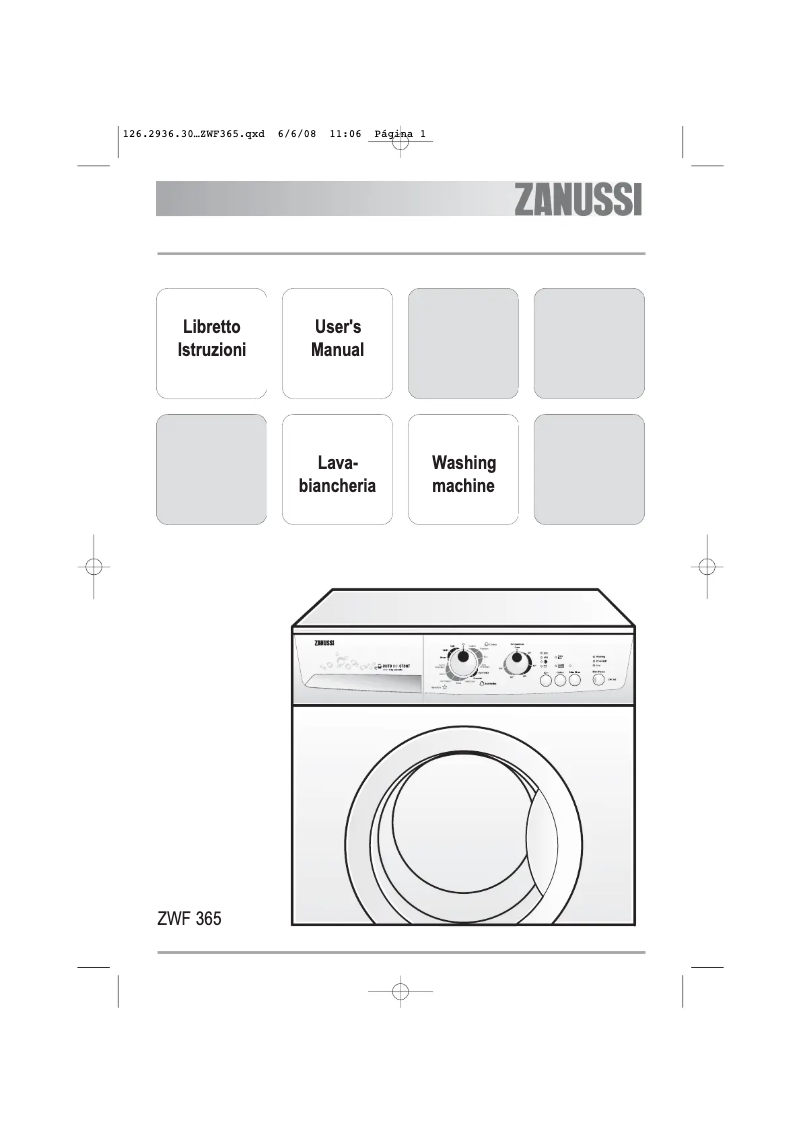 Página 1 del manual Manual de usuario Zanussi ZWF 365