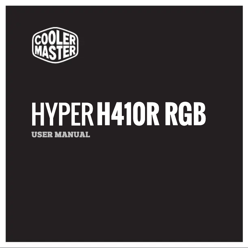 Página 1 del manual Manual de usuario Cooler Master Hyper H410R
