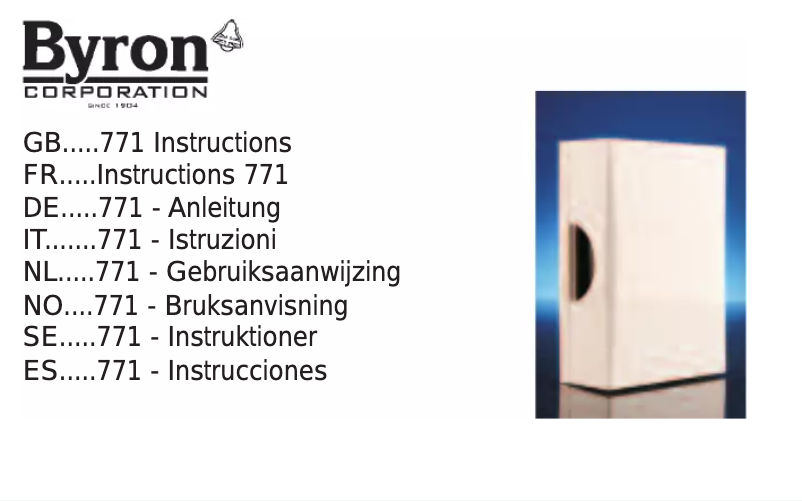 Imagen de la primera página del manual del dispositivo 771