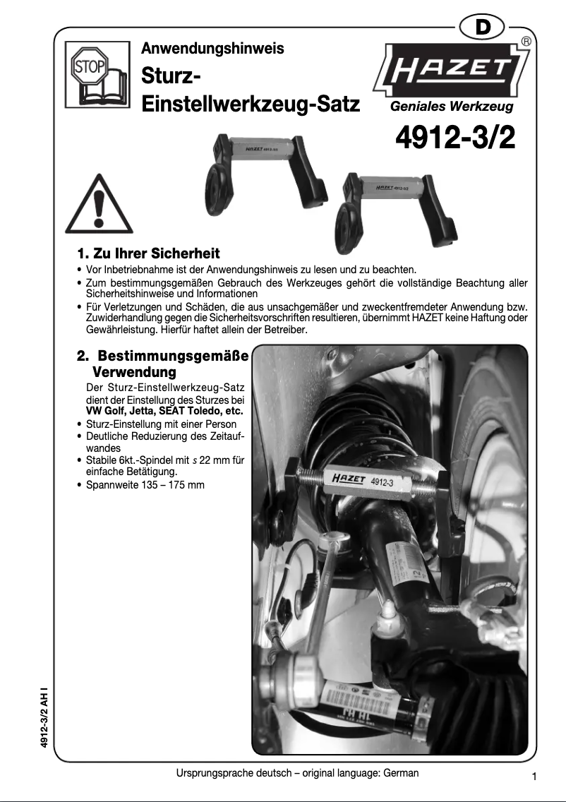 Imagen de la primera página del manual del dispositivo 4912-3/2