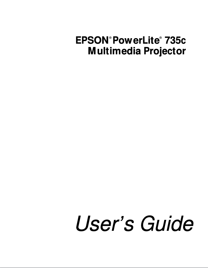Imagen de la primera página del manual del dispositivo PowerLite 735c