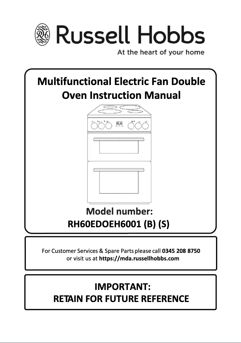Página 1 del manual Manual de usuario Russell Hobbs RH60EDOEH6001