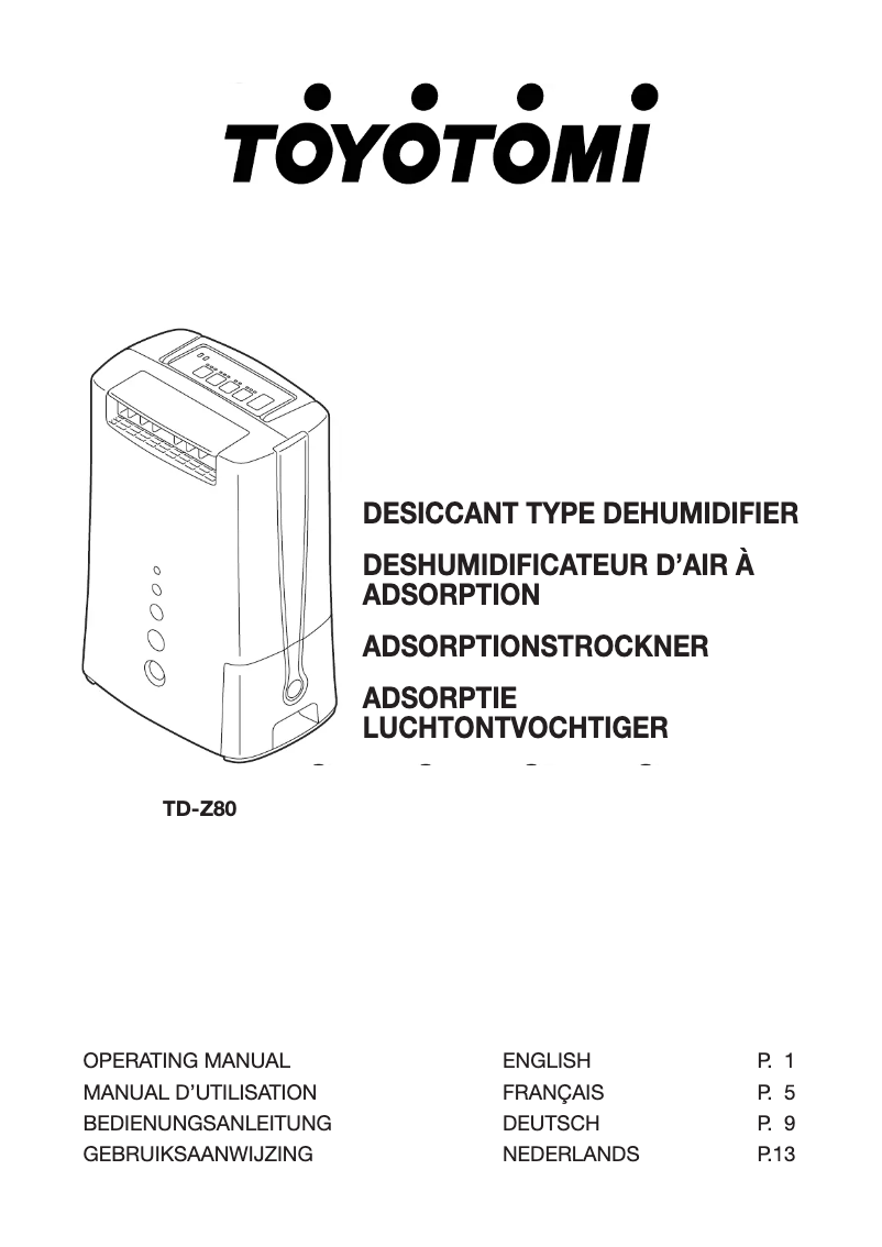 Imagen de la primera página del manual del dispositivo TD-Z80