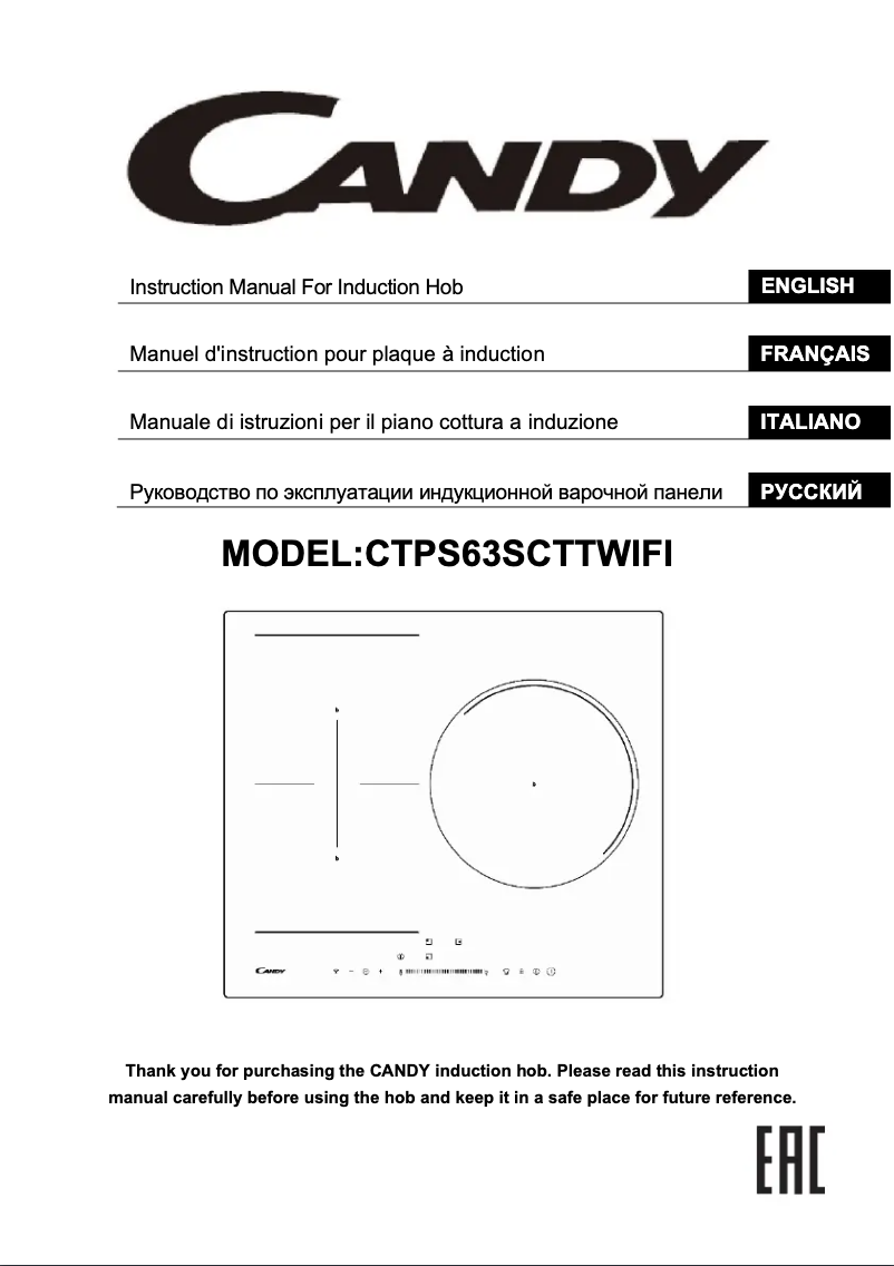 Página 1 del manual Manual de usuario Candy CTPS63SCTTWIFI