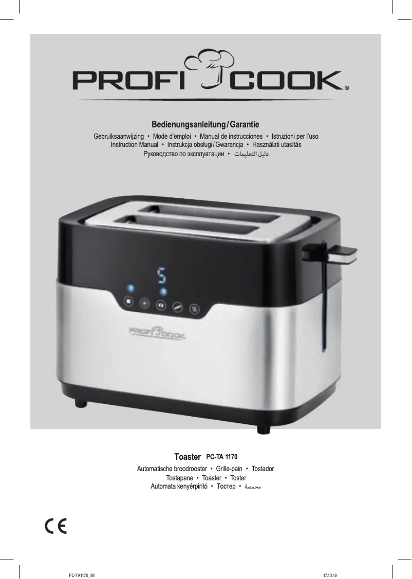 Página 1 del manual Manual de usuario ProfiCook PC-TA 1170