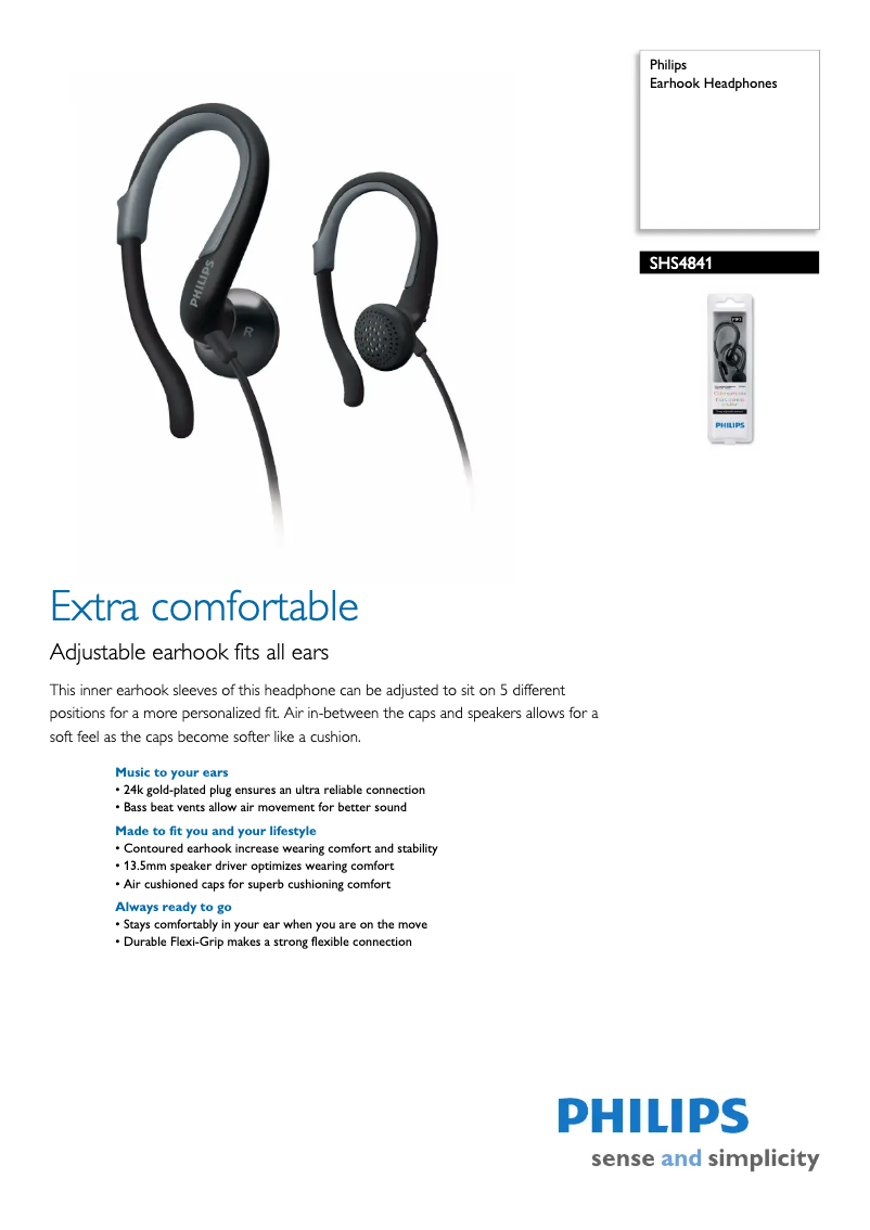 Imagen de la primera página del manual del dispositivo SHS4841