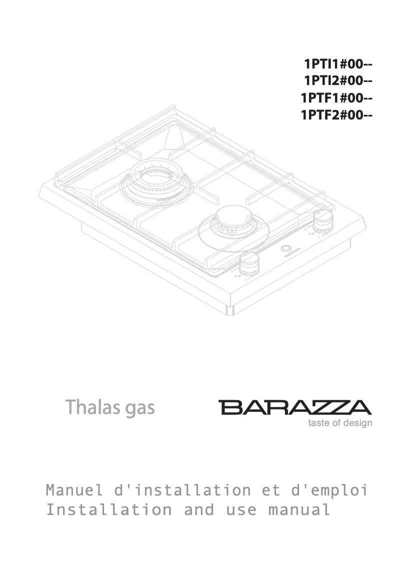 Página 1 del manual Manual de usuario Barazza 1PTF1