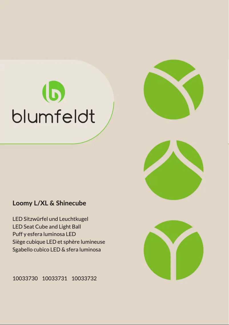 Página 1 del manual Manual de usuario Blumfeldt Shinecube XL