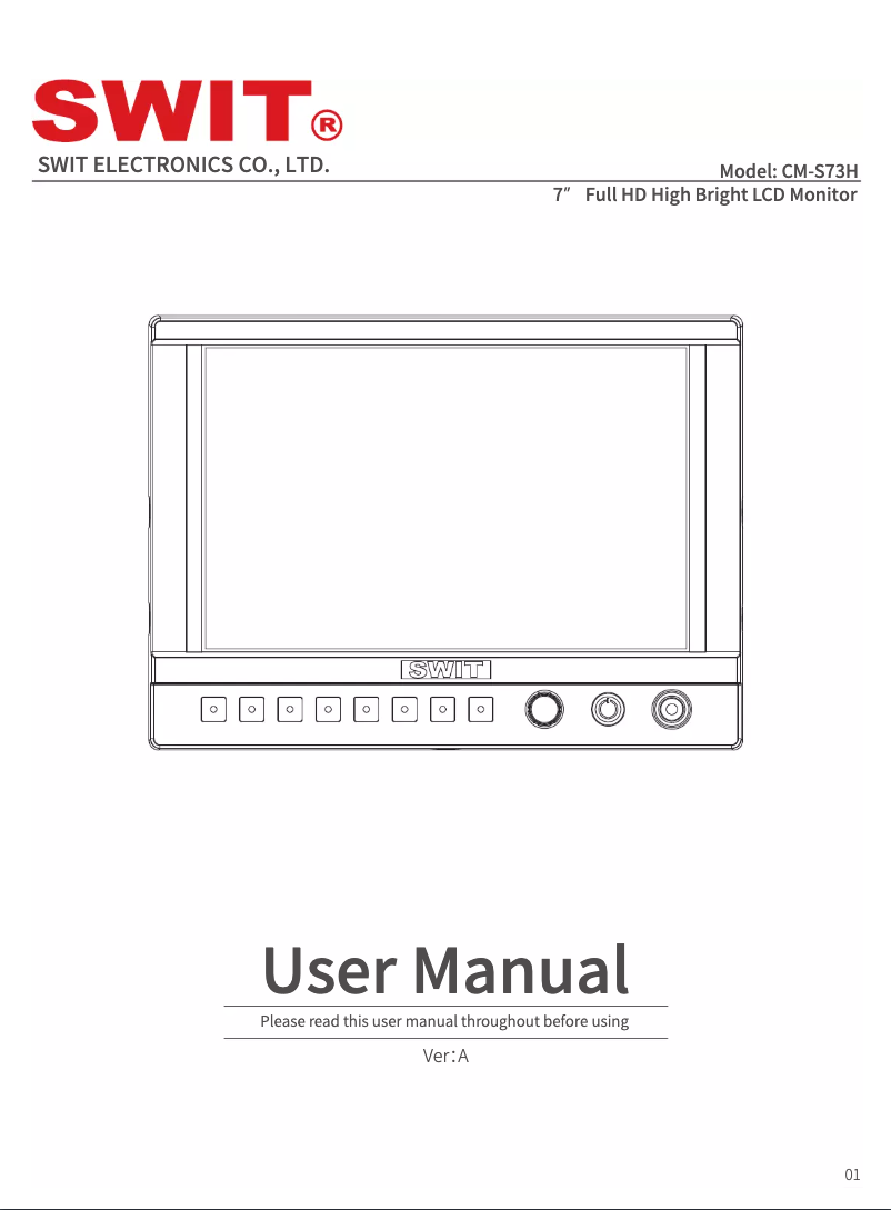 Página 1 del manual Manual de usuario SWIT CM-S73H