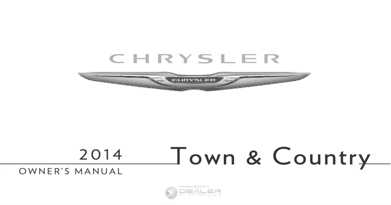 Página 1 del manual Manual de usuario Chrysler Town & Country (2014)