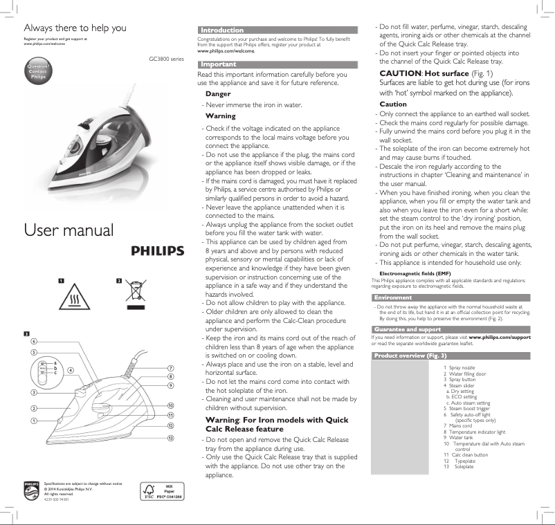 Página 1 del manual Manual de usuario Philips Azur Performer GC3819