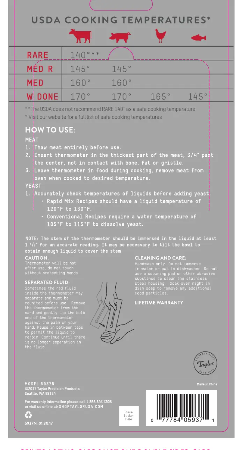 Imagen de la primera página del manual del dispositivo 5937N