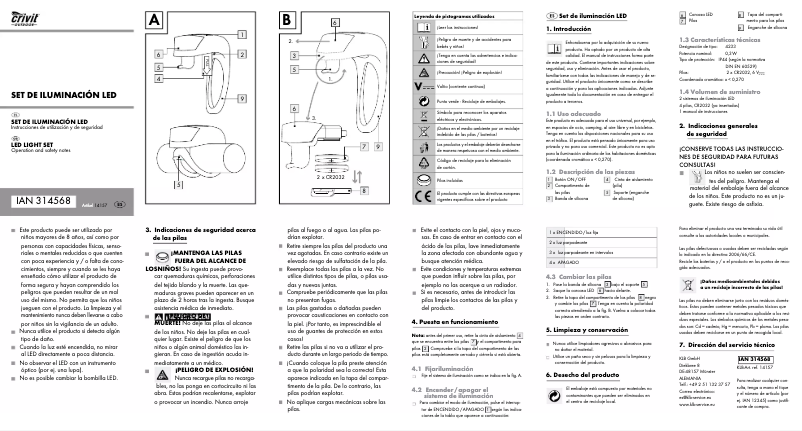 Página nº 1 - Manual de usuario Crivit IAN 314568
