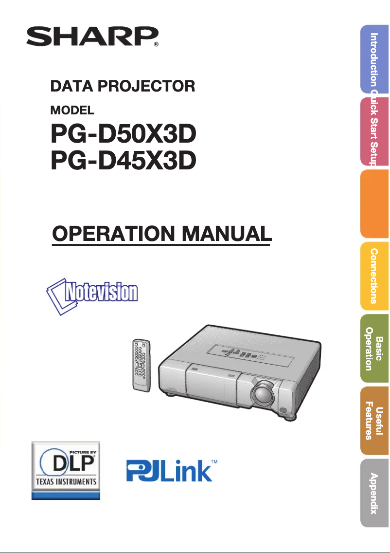 Página nº 1 - Manual de usuario Sharp PGD50X3D