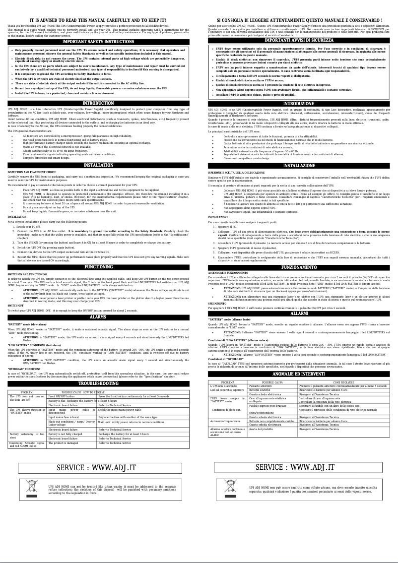 Página 1 del manual Manual de usuario Adj 650-00482