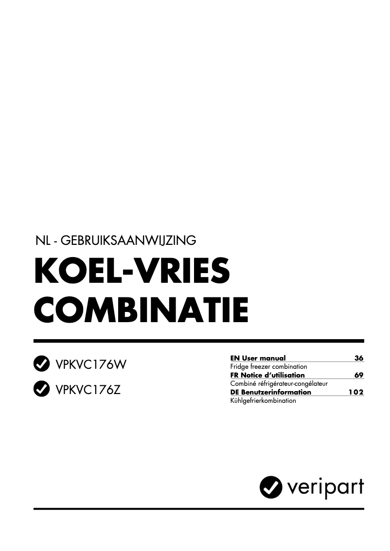 Página 1 del manual Manual de usuario Veripart VPKVC176W