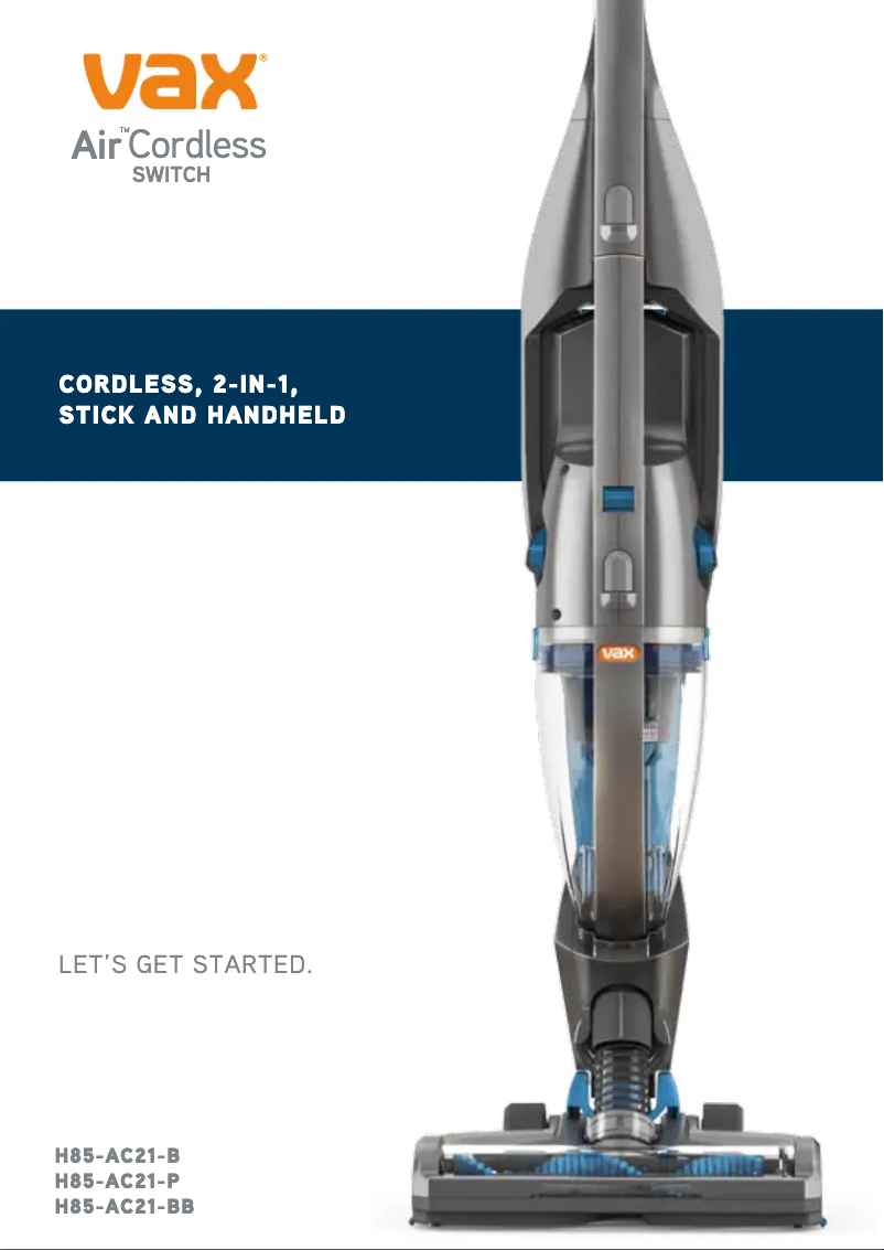 Imagen de la primera página del manual del dispositivo Air Cordless Switch H85-AC21-BB