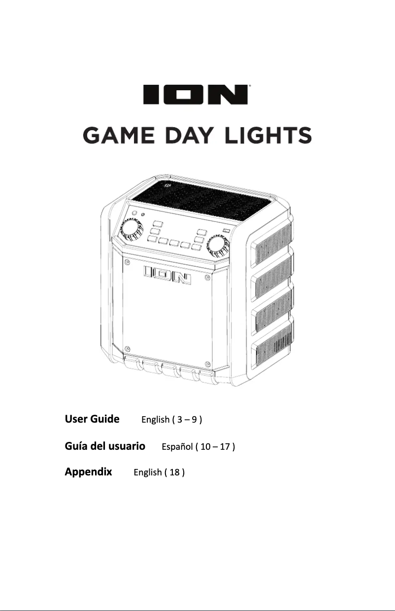 Imagen de la primera página del manual del dispositivo Game Day Lights