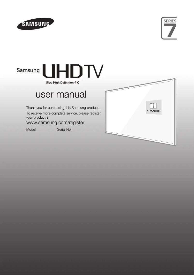 Página 1 del manual Manual de usuario Samsung UE48JU7000T