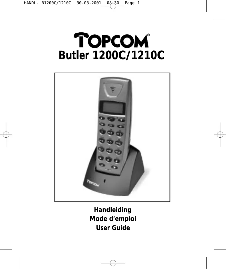 Página 1 del manual Manual de usuario Topcom Butler 1200C