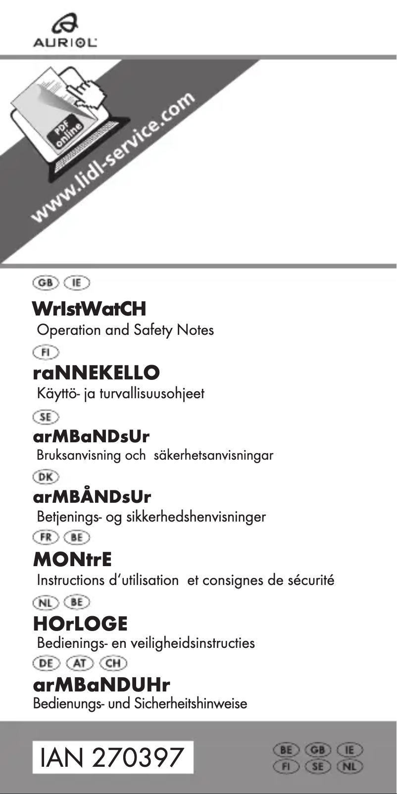 Imagen de la primera página del manual del dispositivo IAN 270397