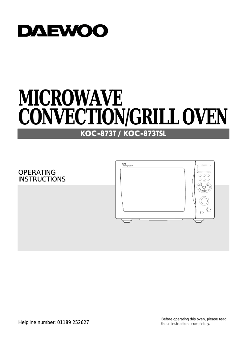 Página 1 del manual Manual de usuario Daewoo KOC-873TA