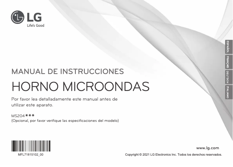 Página 1 del manual Manual de usuario LG MS2042DW