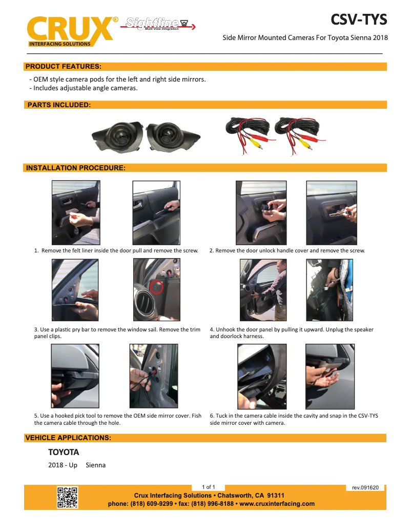 Página nº 1 - Manual de usuario CRUX CSV-TYS