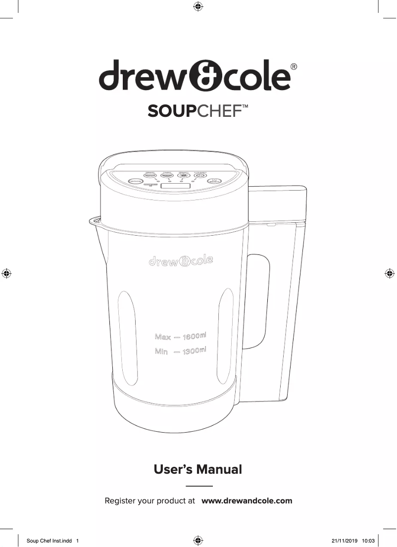 Imagen de la primera página del manual del dispositivo Soup Chef